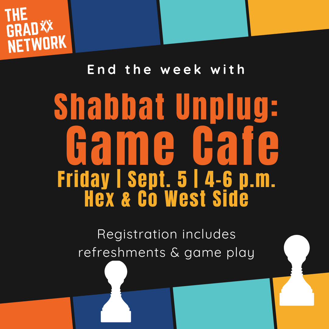 Shabbat Unplug: Game Cafe | 4-6 p.m. Sept. 5 - logo